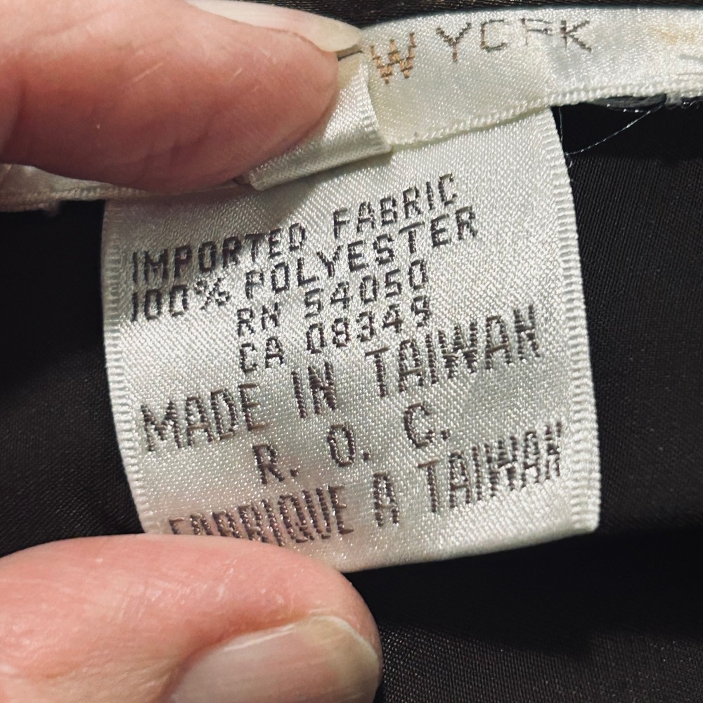 Jones New York Brown Satan Pintuck Button Up Blouse Womens Size 12 - Picture 10 of 10